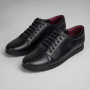 Pantofi dama, casual, din piele naturala box, negri, - P502NBOX